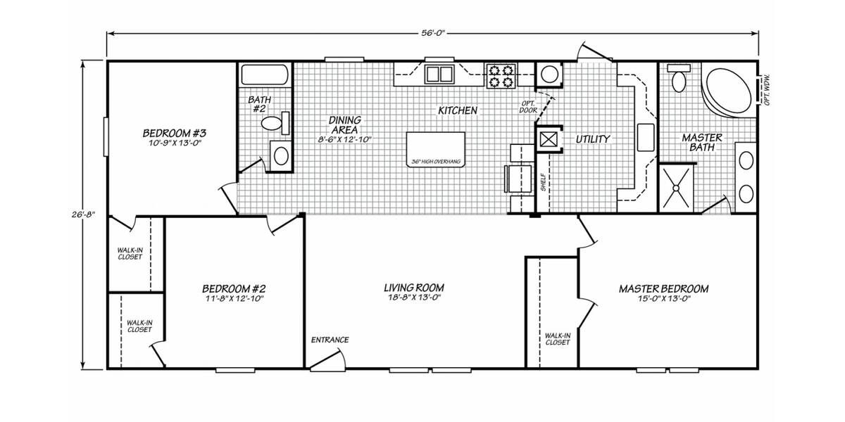 2021 Fleetwood Homes Sandalwood 28563P Mobile at Pitts Homes Inc STOCK# B  2 Floor plan Layout Photo